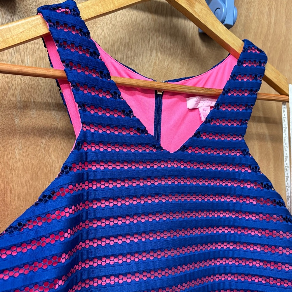 Lilly Pulitzer Blue and Pink Dress - Picture 7 of 15